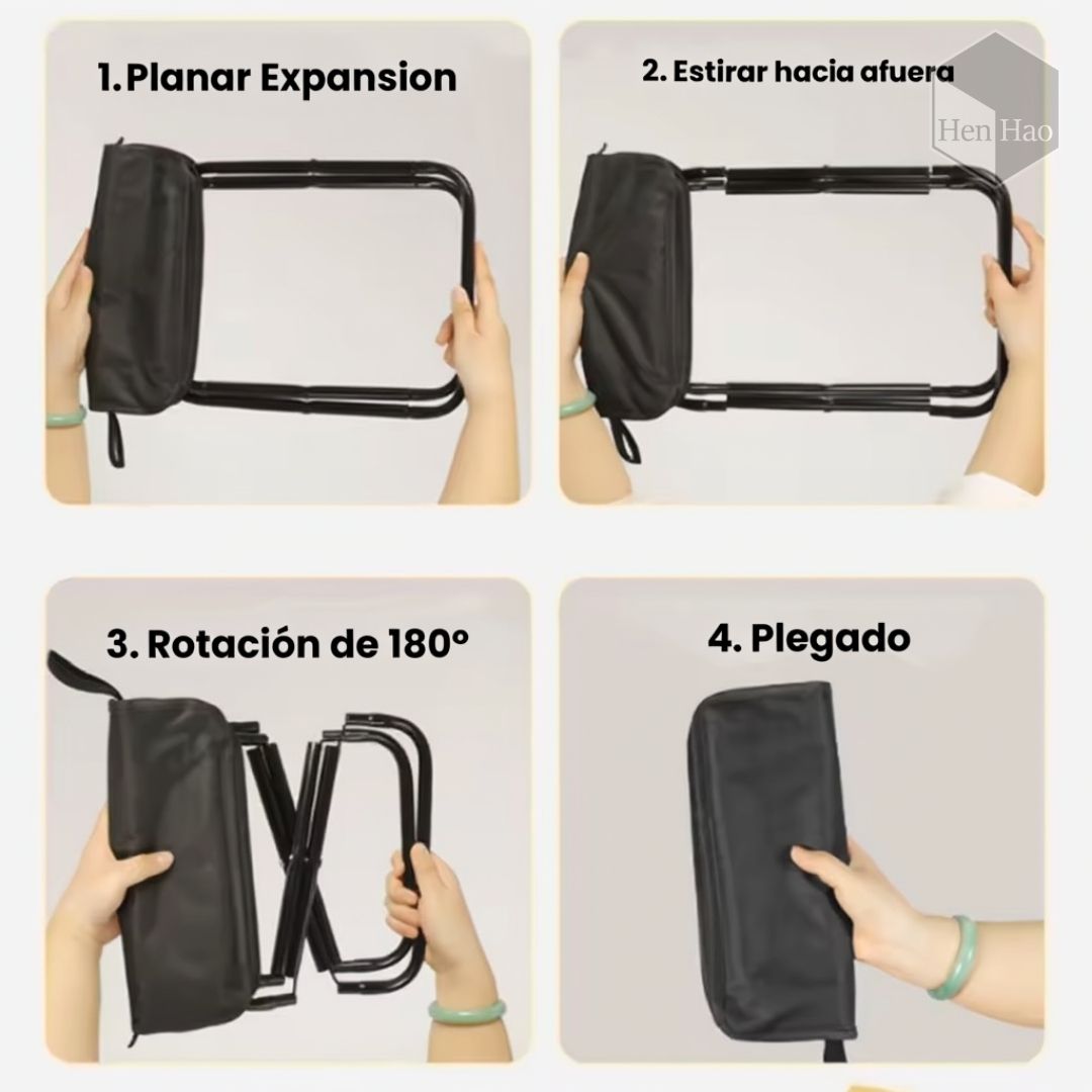 Mochila con taburete plegable portátil