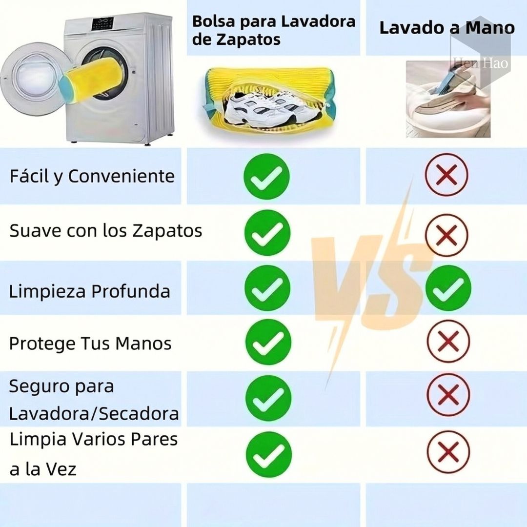 Bolsa para lavar zapatos en lavadora