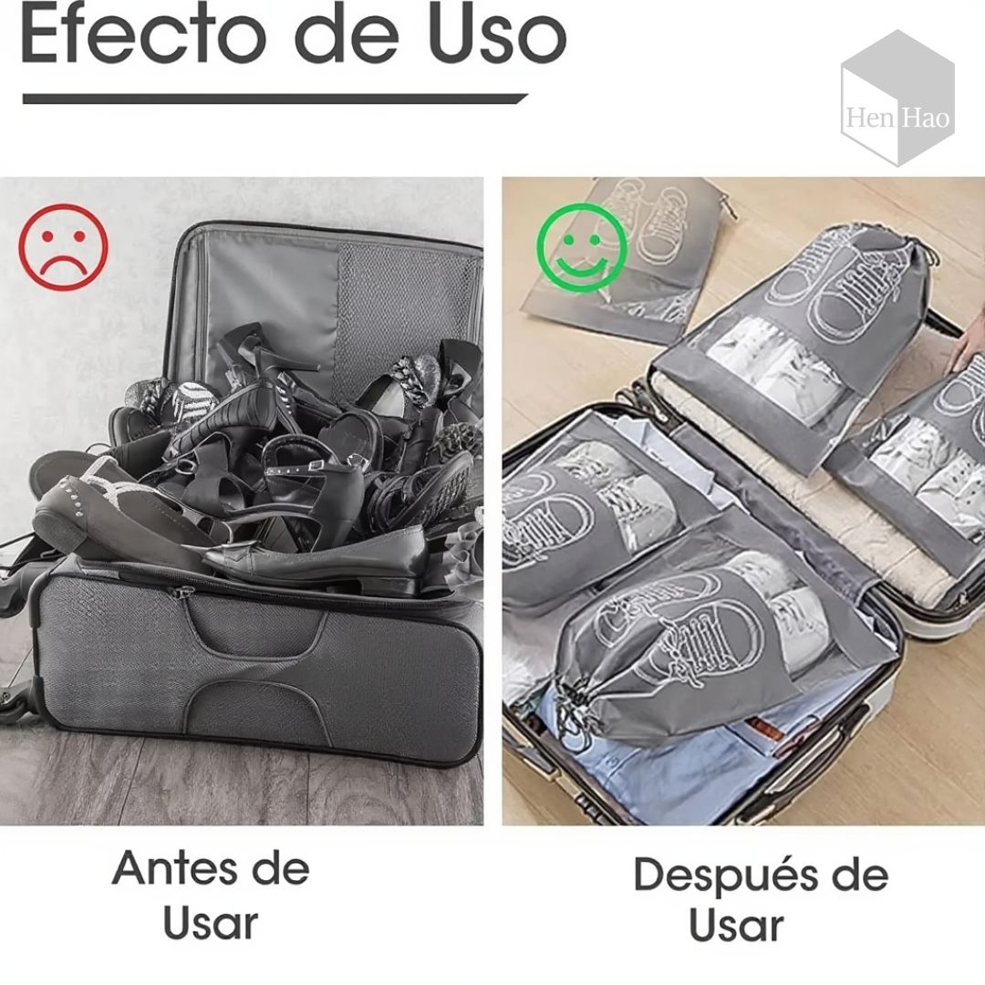 Set de 10 bolsas organizadoras para zapatos 36 × 26.5 cm