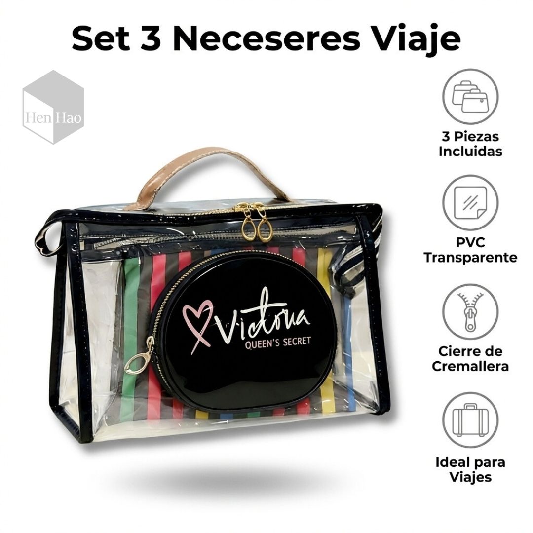 Set organizador de viaje con estuches