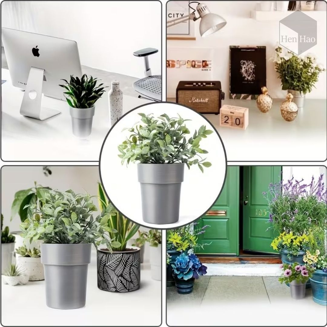 Maceta decorativa con compartimento oculto