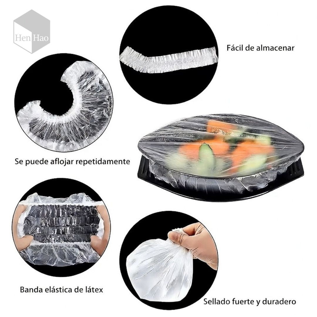 Funda estirable desechable para alimentos