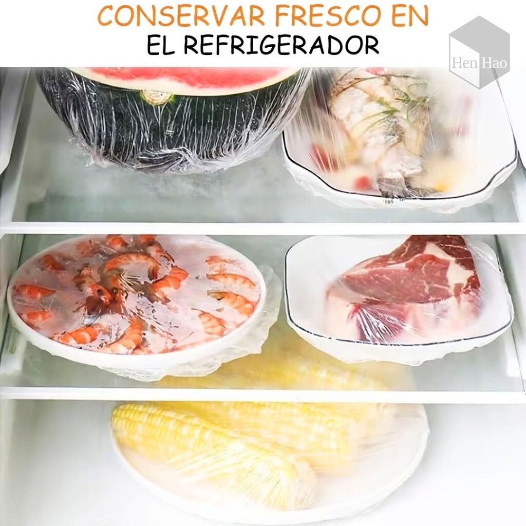 Funda estirable desechable para alimentos