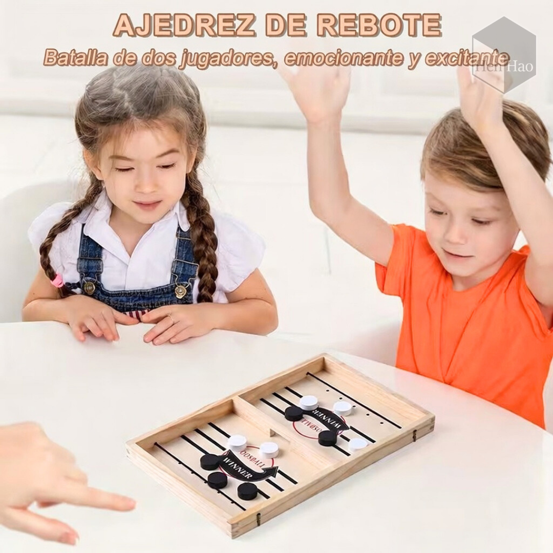 Juego de Catapulta Rápida de Madera - Sling Puck