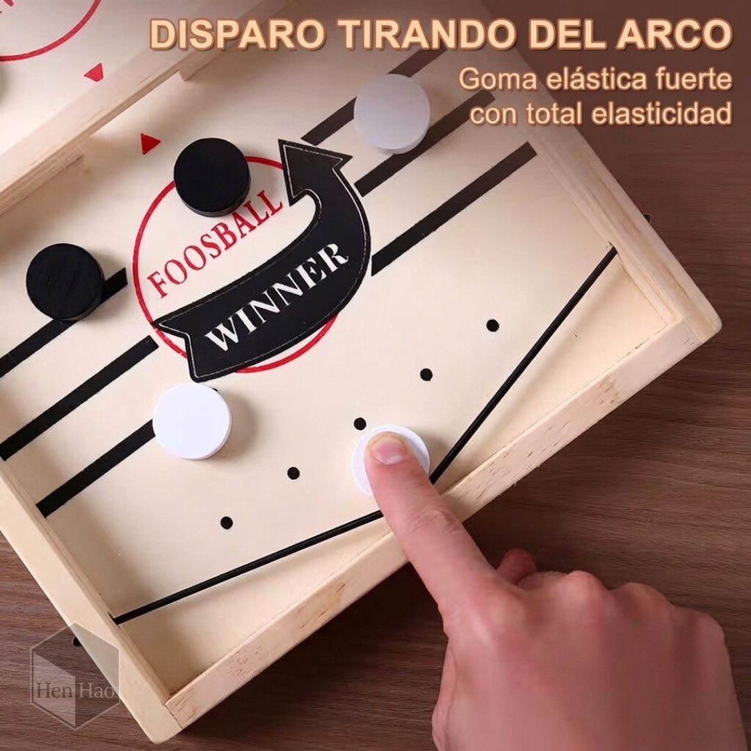 Juego de Catapulta Rápida de Madera - Sling Puck
