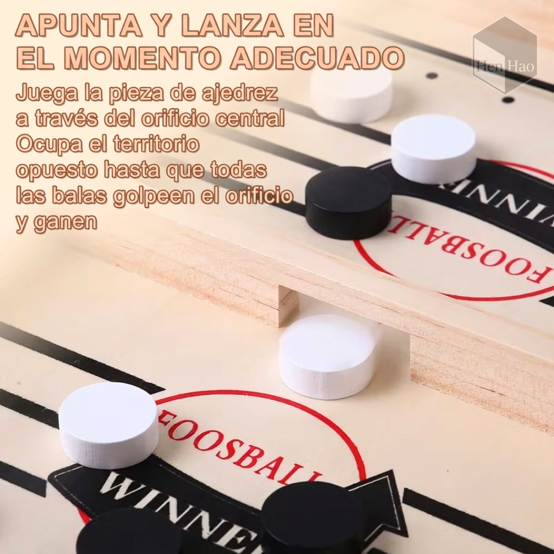 Juego de Catapulta Rápida de Madera - Sling Puck