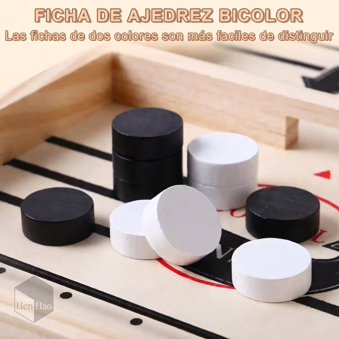 Juego de Catapulta Rápida de Madera - Sling Puck