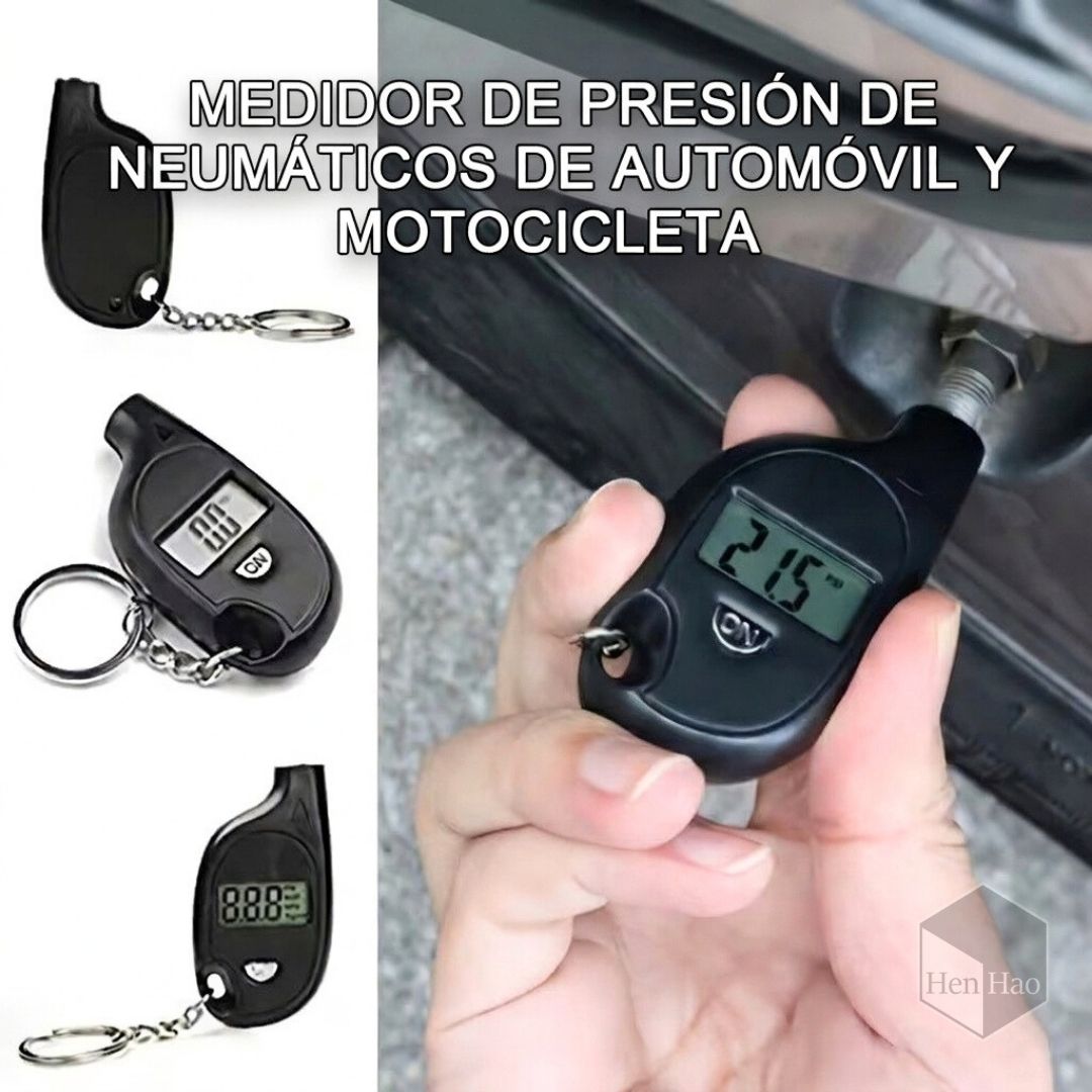 Medidor digital de presión para neumáticos
