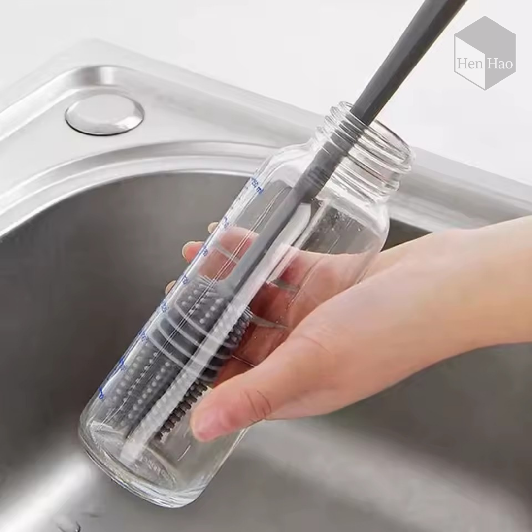 Cepillo de silicona para lavar tazas y botellas