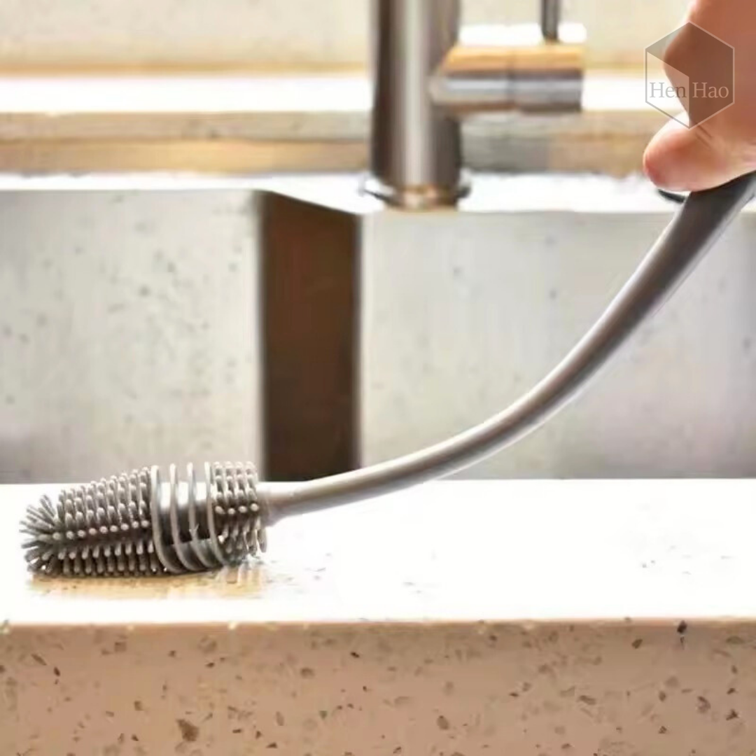 Cepillo de silicona para lavar tazas y botellas