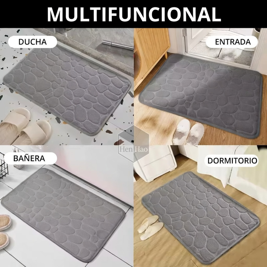 Alfombra de microfibra antideslizante 60 × 40 cm para baño