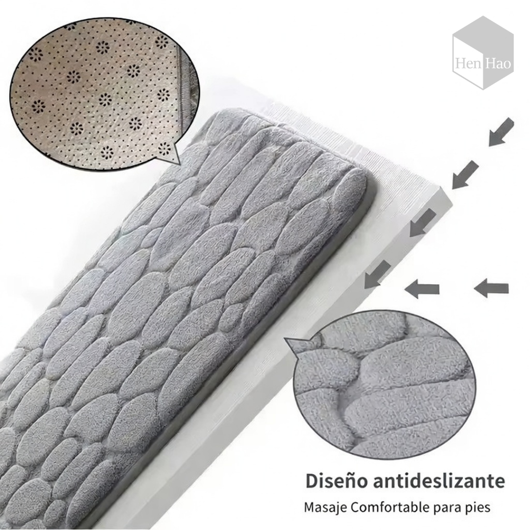 Alfombra de microfibra antideslizante 60 × 40 cm para baño