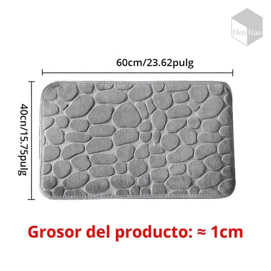 Alfombra de microfibra antideslizante 60 × 40 cm para baño