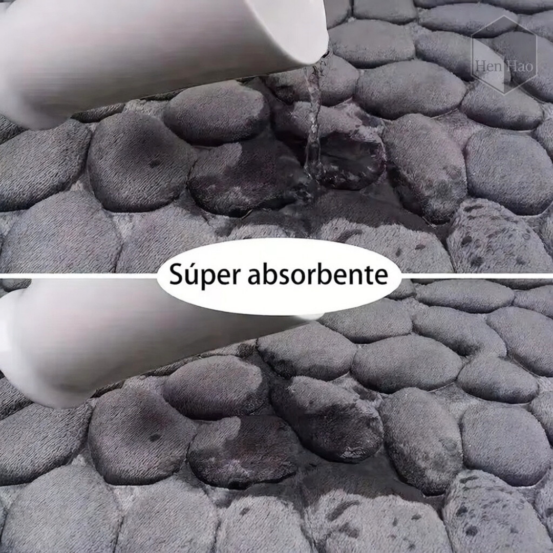 Alfombra de microfibra antideslizante 60 × 40 cm para baño