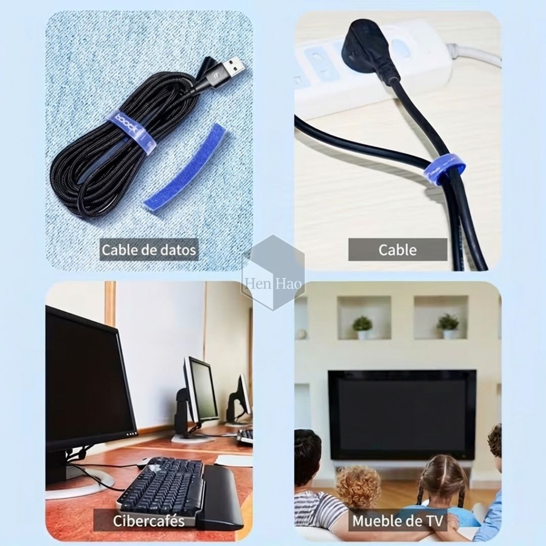 Cinta organizadora de cables con velcro 5 m