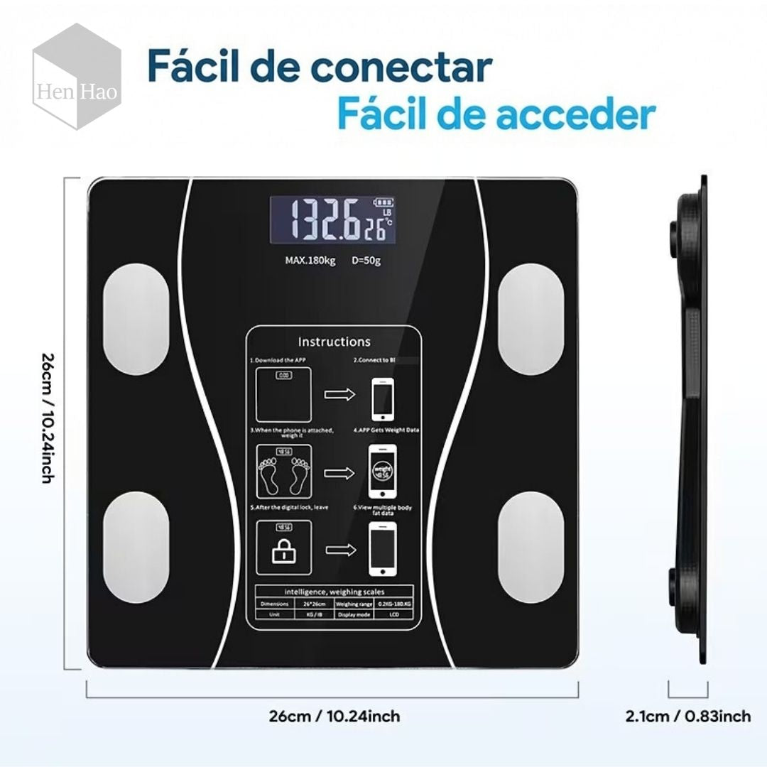 Balanza electrónica inteligente con app Bluetooth