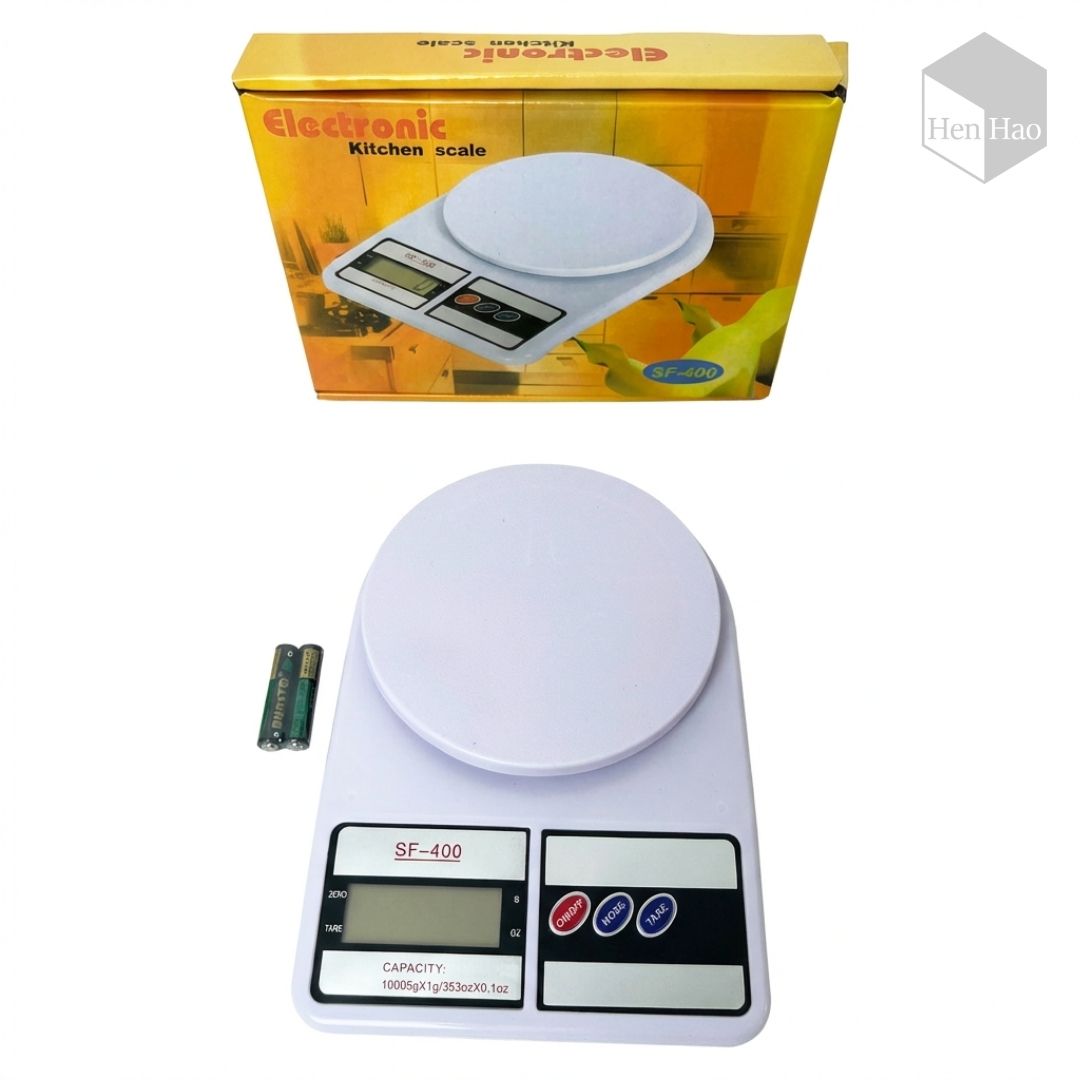 Balanza gramera digital de cocina hasta 10 kg con pantalla LCD