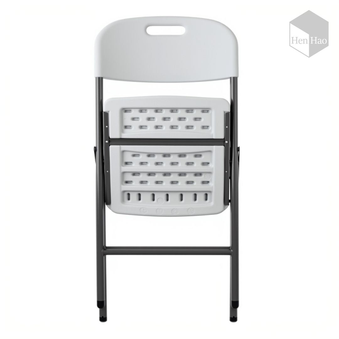 Silla plegable con estructura metálica reforzada