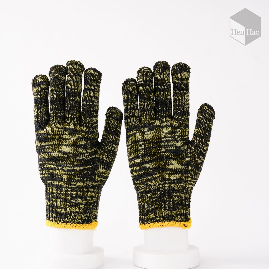 Set de 12 guantes de algodón industrial antideslizantes
