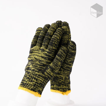 Set de 12 guantes de algodón industrial antideslizantes