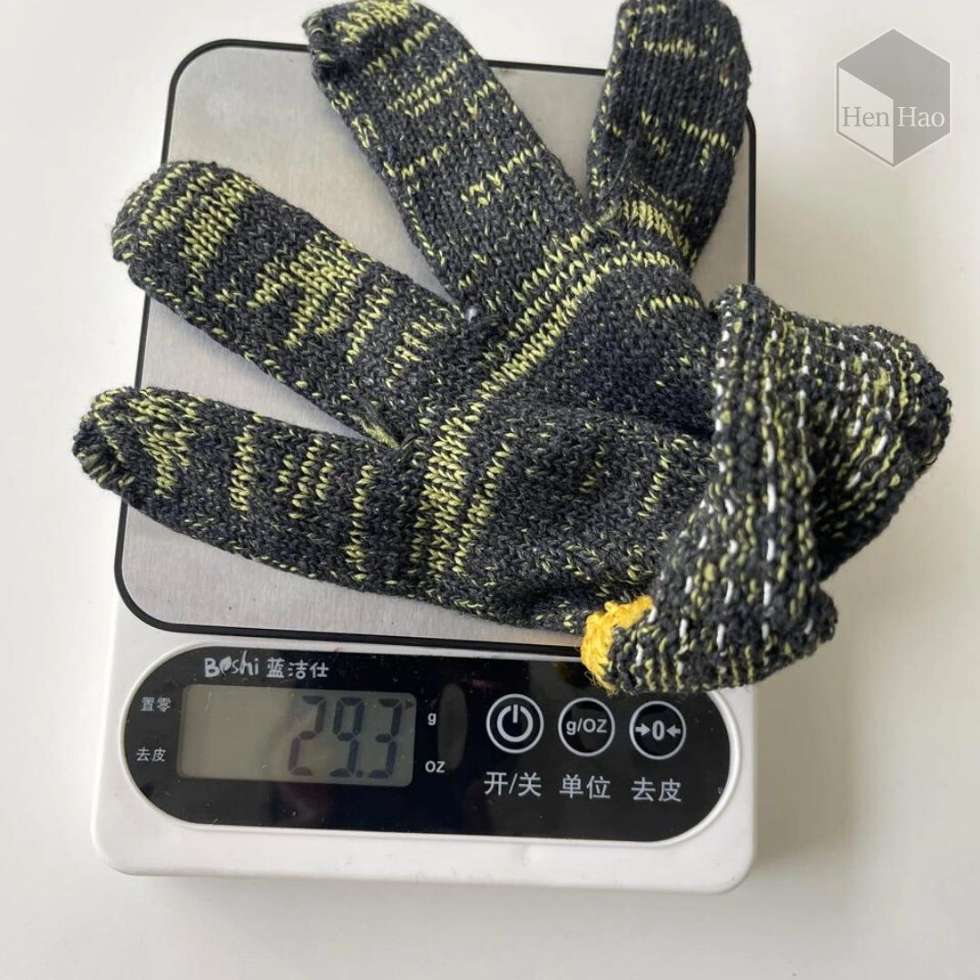 Set de 12 guantes de algodón industrial antideslizantes