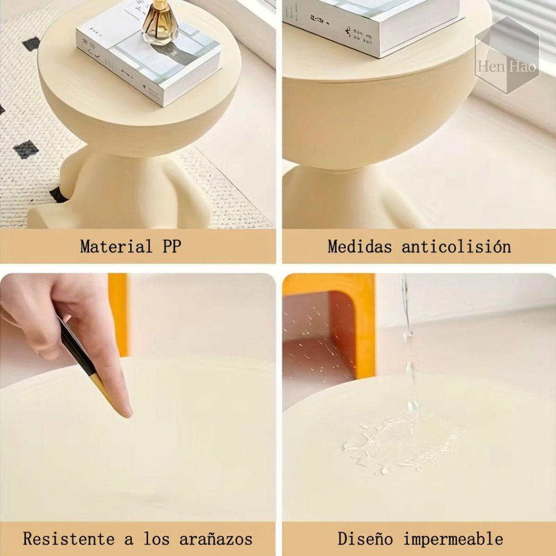 Mesa auxiliar moderna con tapa removible