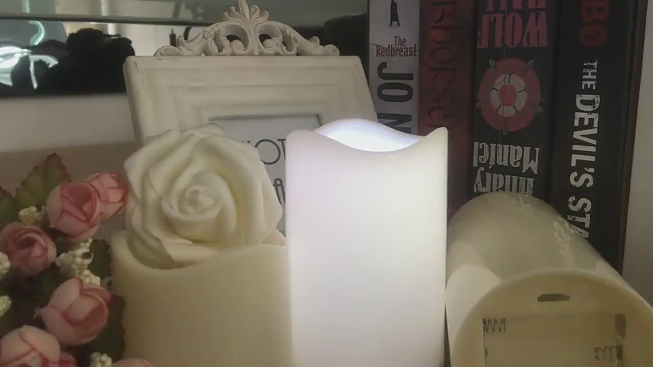 Set de 3 Velas LED Decorativas con Control Remoto